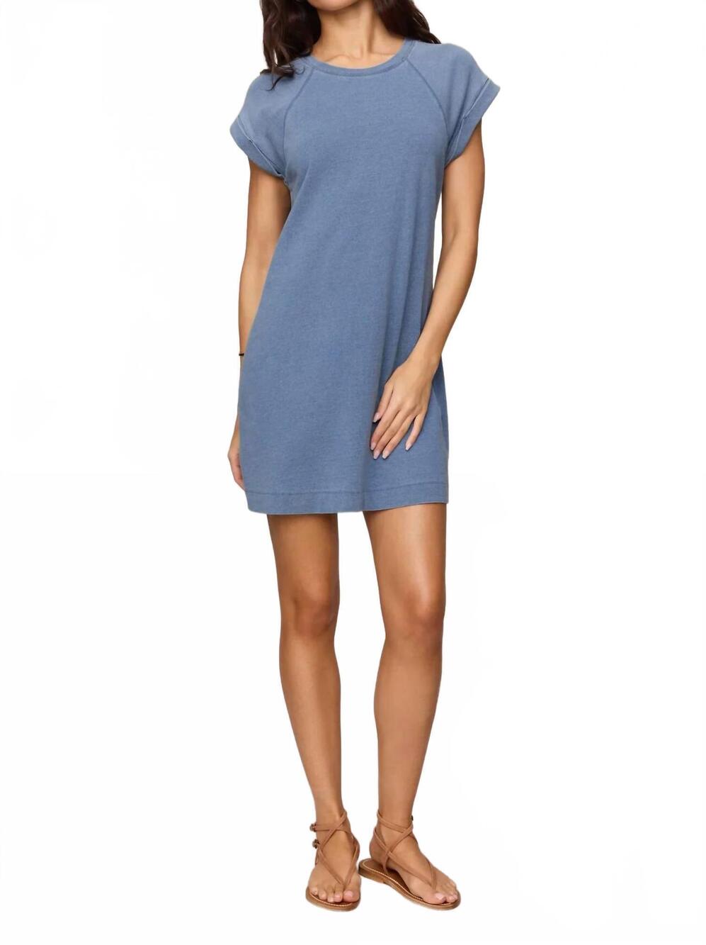 NEW Z SUPPLY tate jersey denim mini dress in blue